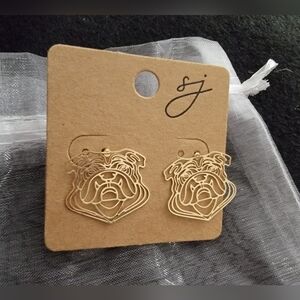 Filigree Bulldog Earrings